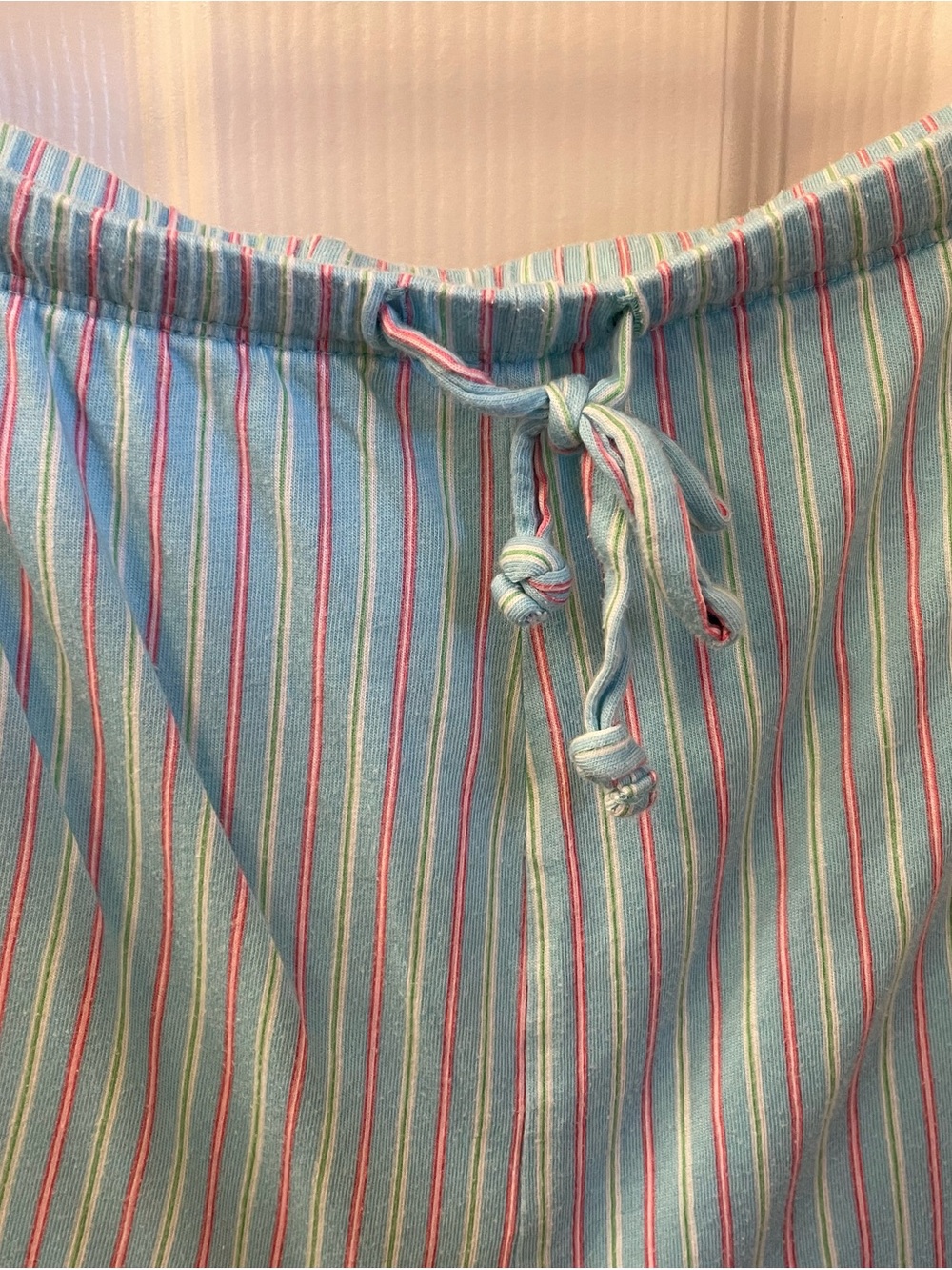 Lauren by Ralph Lauren Aqua with Pink, White and Lime Green Striped Pajamas - Picture 11 of 14